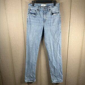 Abercrombie & Fitch The Straight Mid Rise Jeans Curve Love Sz 28/6XL Light Wash